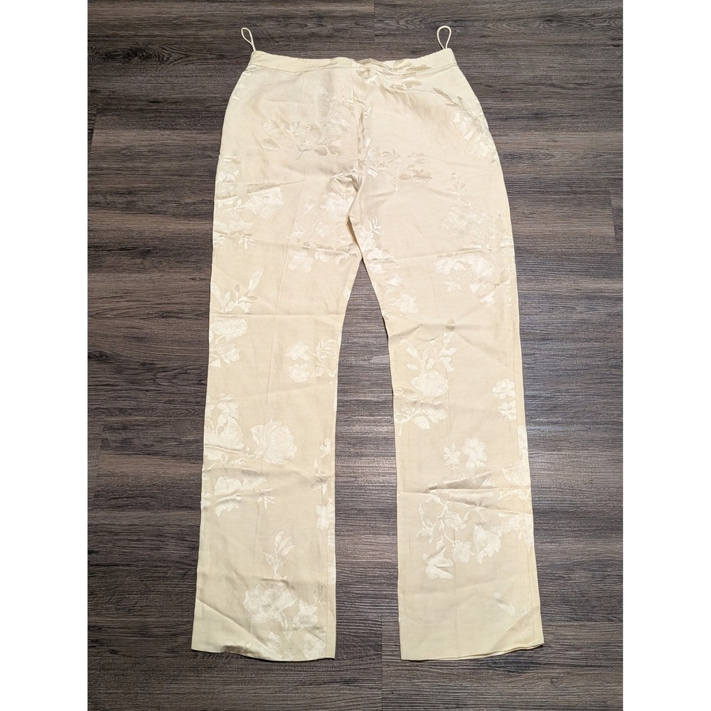 Ralph Lauren Purple Label Seth Floral Jacquard Linen Pants Cream 32x31.5 - Picture 8 of 8